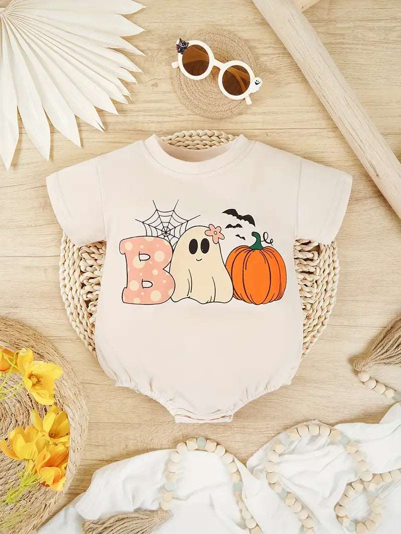 Boo Ghost Short Sleeve Onesie