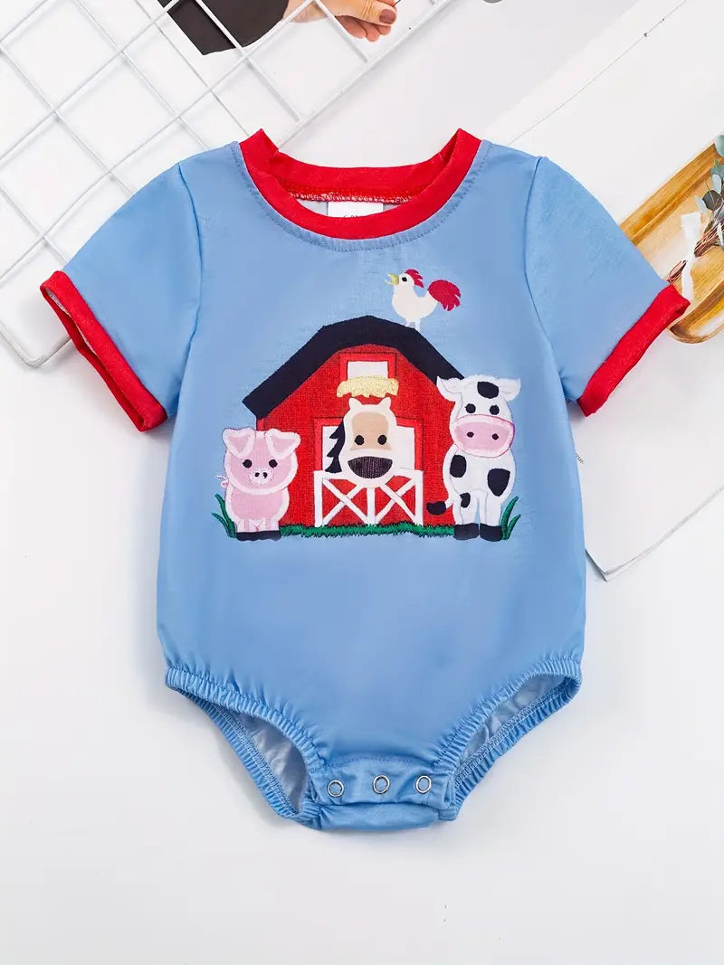 Farm Animal Print 2 Piece Onesies