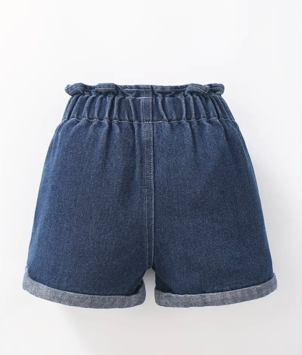 Elastic Shorts, Dark Wash Or Light Wash - Ryry&Lulu