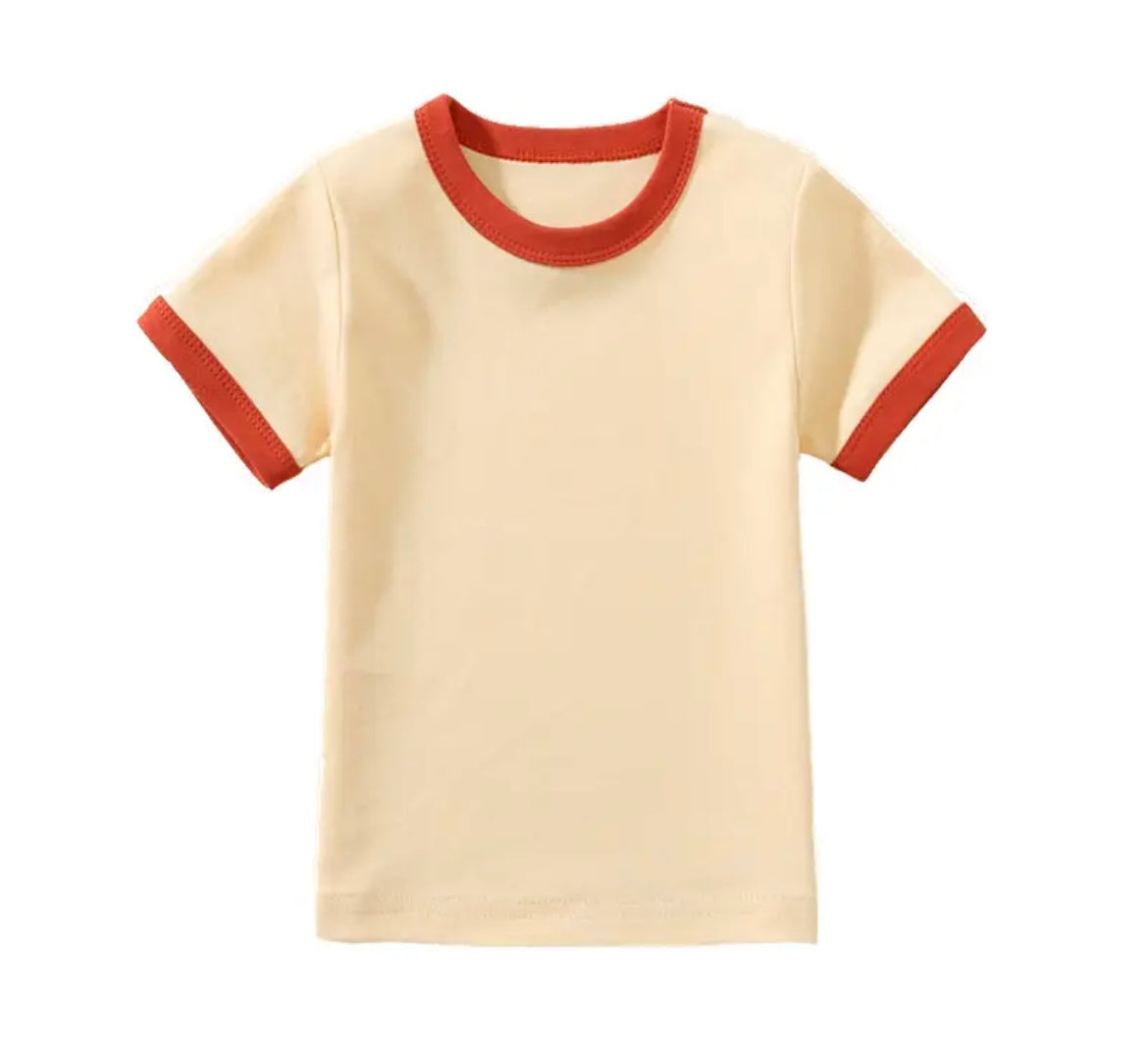 Contrast Solid Shirts In Orange, Yellow, Or Cream Colors - Ryry&Lulu