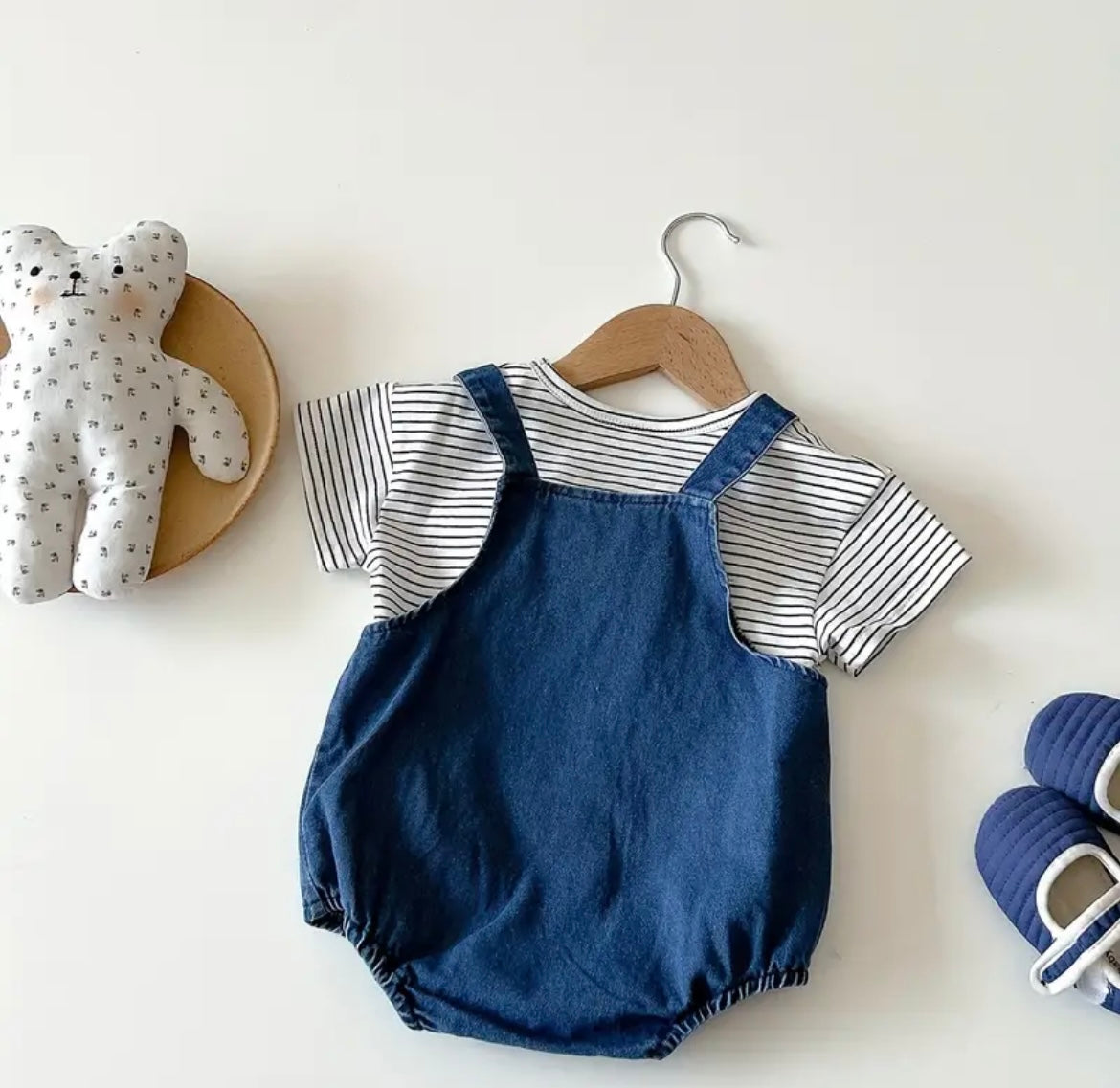 Teddy Bear Overall Onesie - Ryry&Lulu