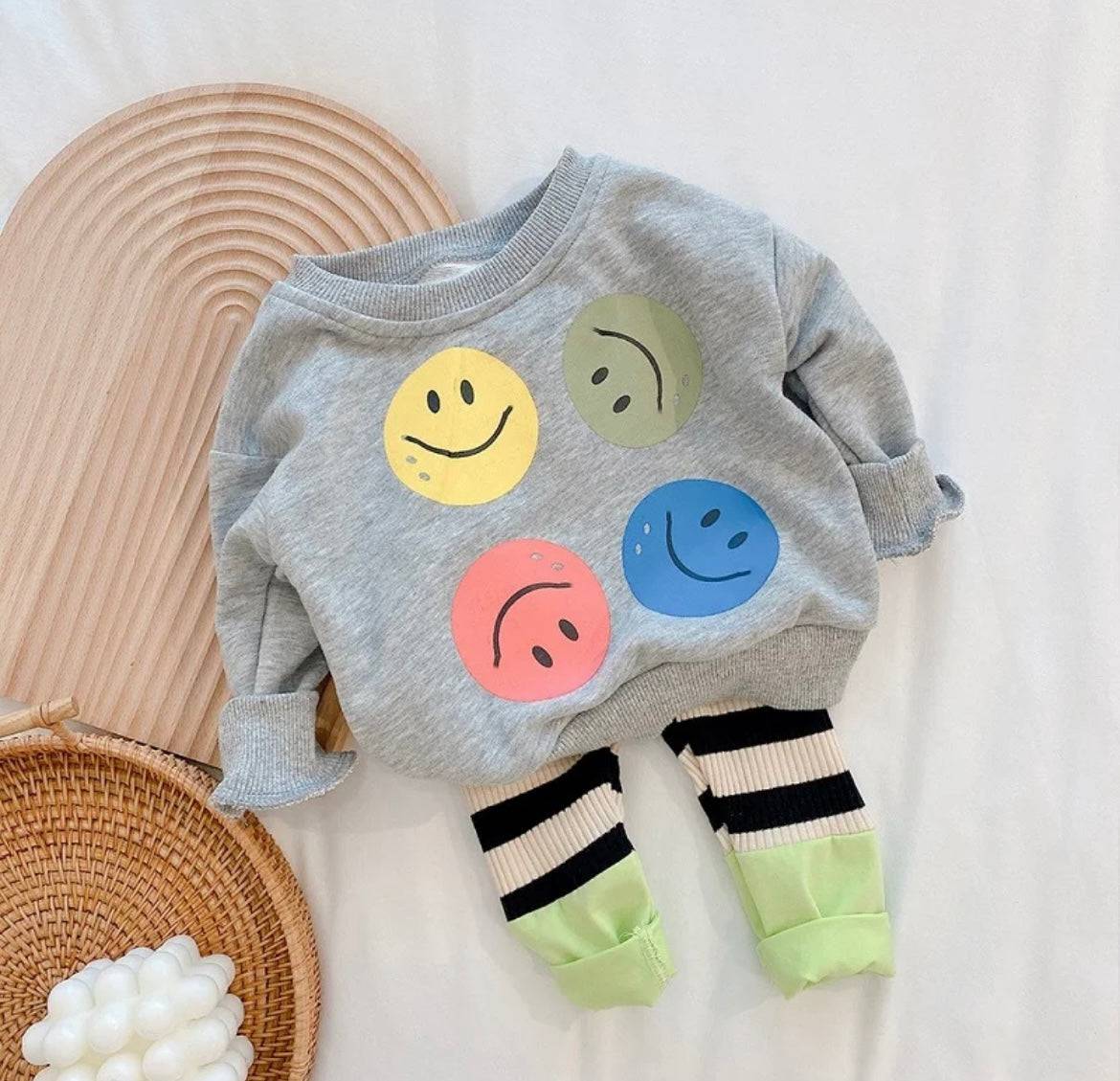 Smiley face sweater and leggings