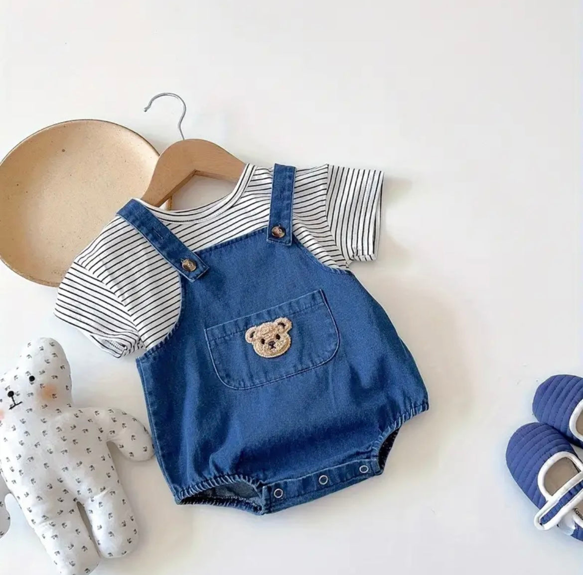 Teddy Bear Overall Onesie - Ryry&Lulu