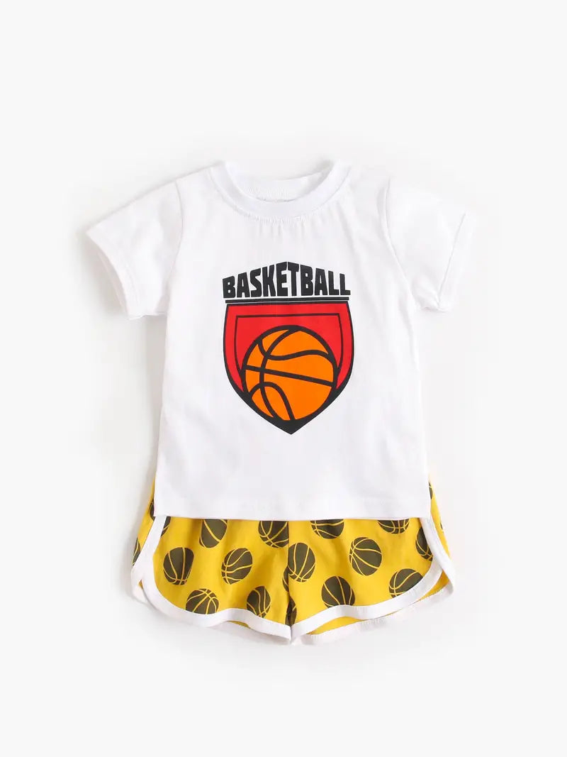 Adorable Basketball Shirt And Matching Shorts