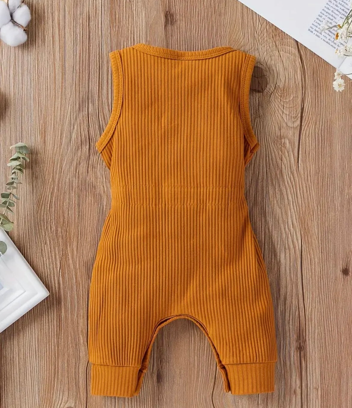 Waffled Onesie With Tie Bow In Front - Ryry&Lulu