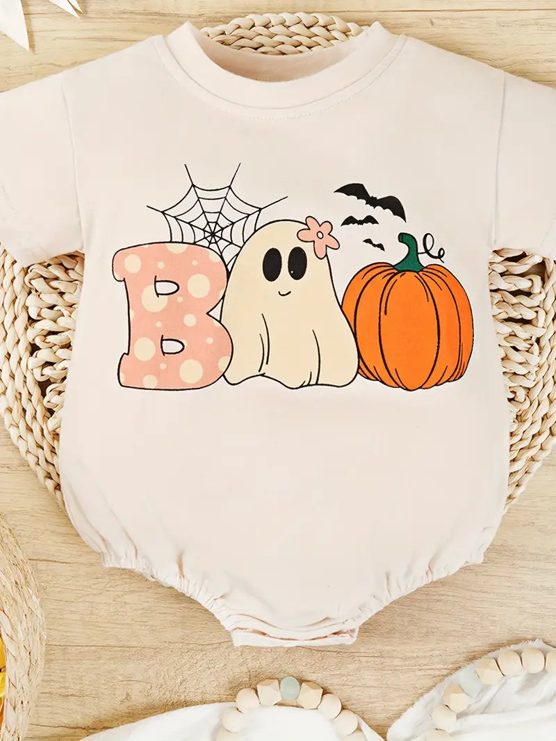 Boo Ghost Short Sleeve Onesie