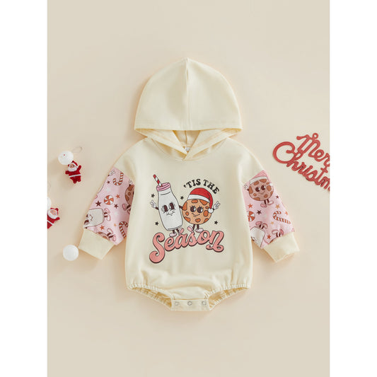 'Tis The Season Milk And Cookie Hoodie Onesie