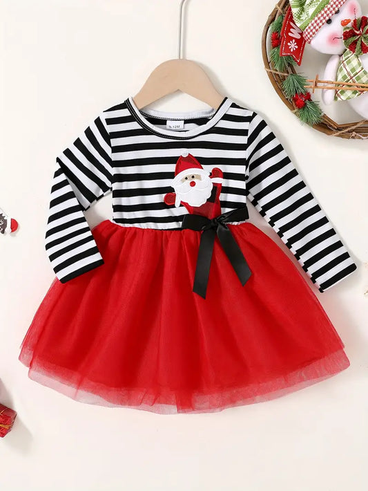 Long Sleeve Holiday Santa Dress