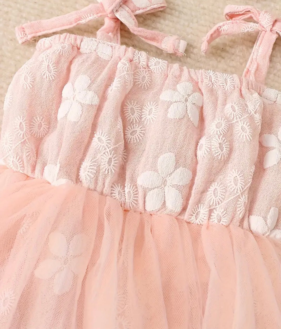 Flower Tutu Style Onesie With Bow - Ryry&Lulu