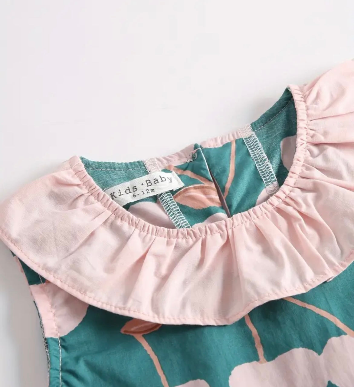 Light Pink And Teal Cherry Onesie - Ryry&Lulu