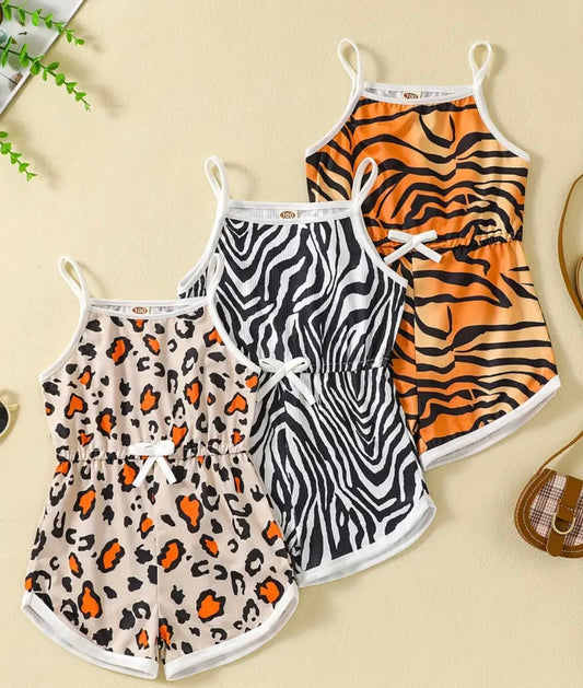 3pc Animal Print Romper Set - Ryry&Lulu