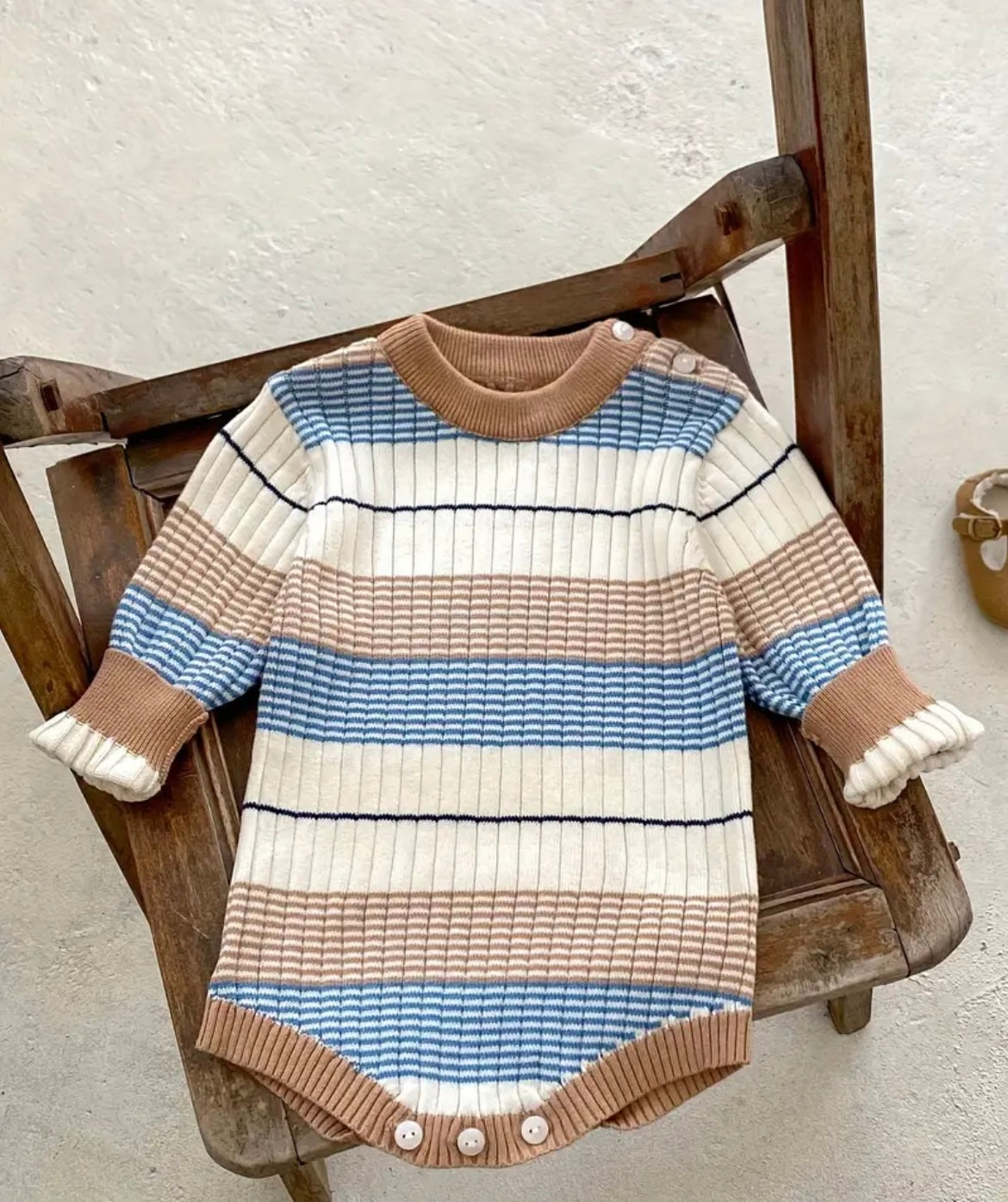 Striped Long Sleeve Onesie - Ryry&Lulu