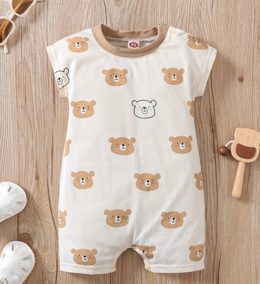 Teddy Bear Onesie With Snap Bottom - Ryry&Lulu