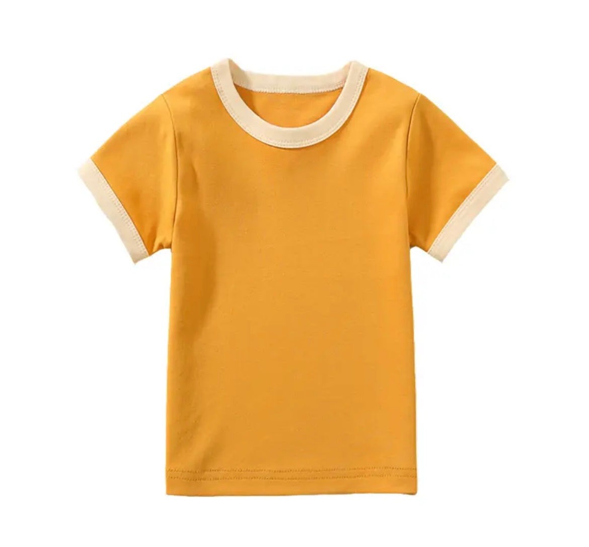 Contrast Solid Shirts In Orange, Yellow, Or Cream Colors - Ryry&Lulu