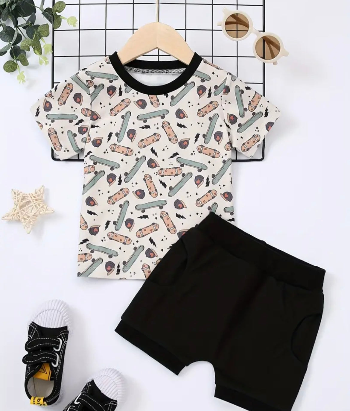 Skateboard Shirt And Shorts - Ryry&Lulu