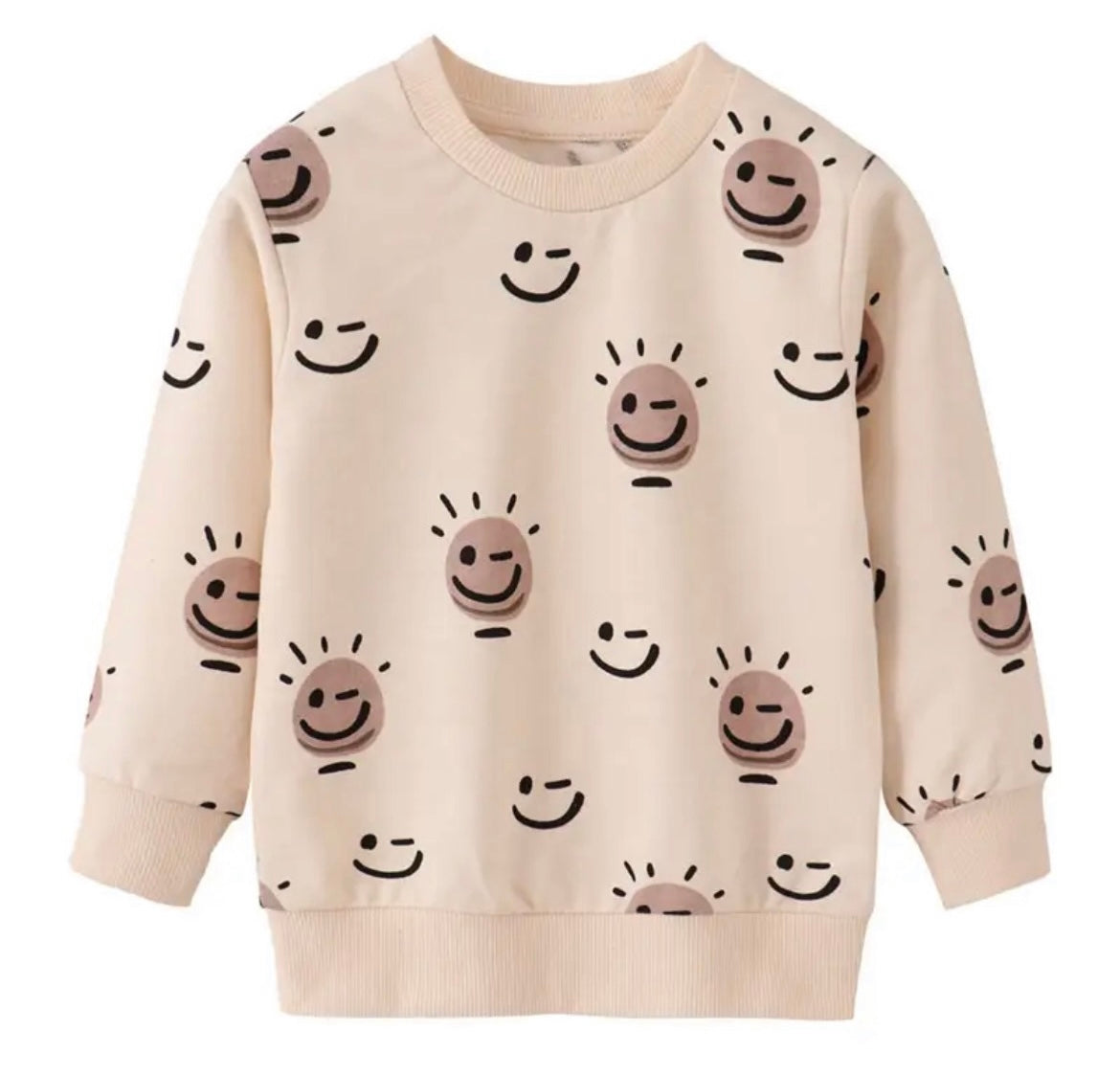 Winking Smiley Face Sweater - Ryry&Lulu