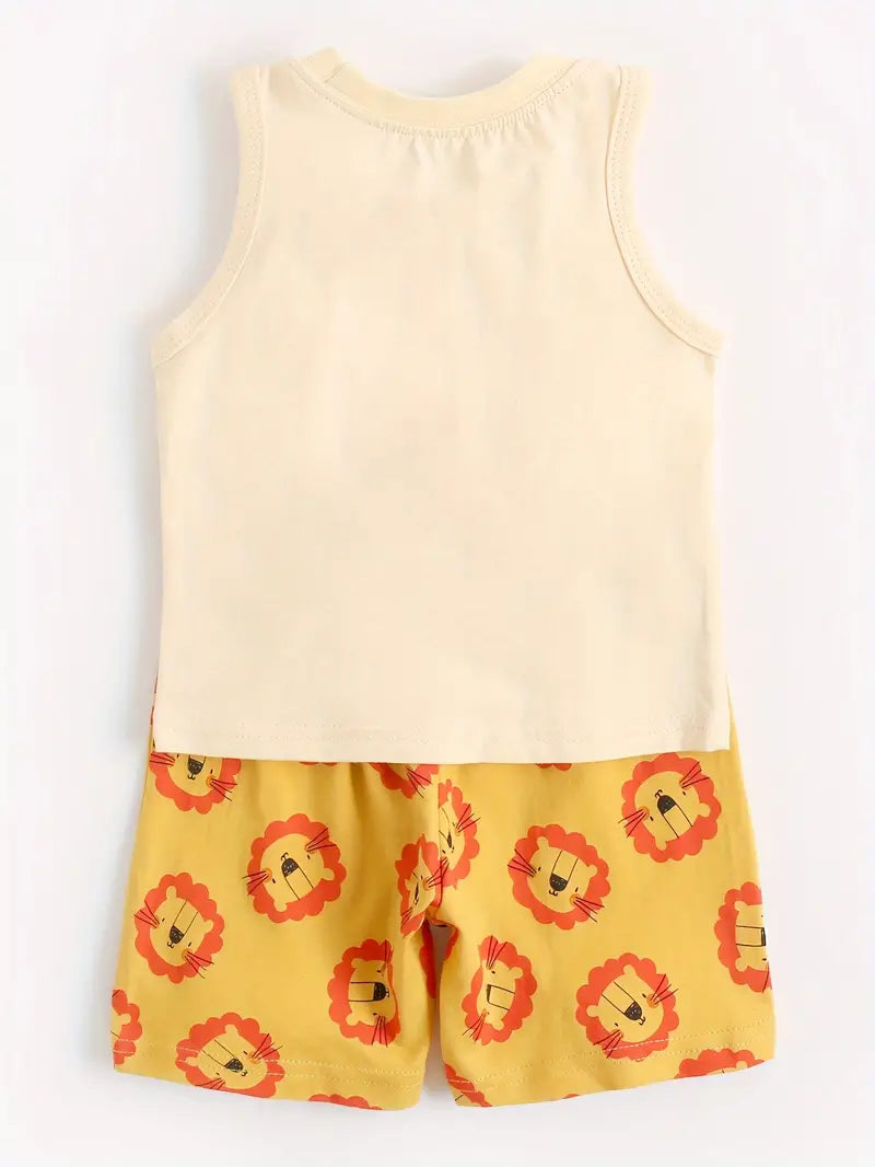 Cool Lion Tank Top Shirt And Shorts