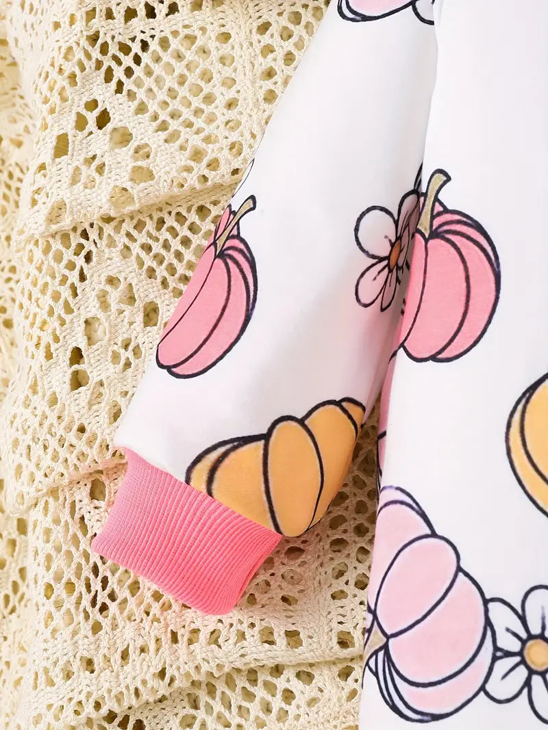 Adorable Pink Pumpkin Onesie