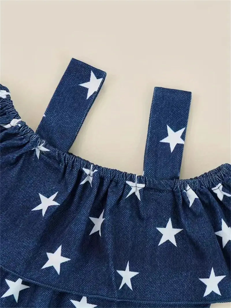 Stars And Stripes Shirt And Distressed Shorts